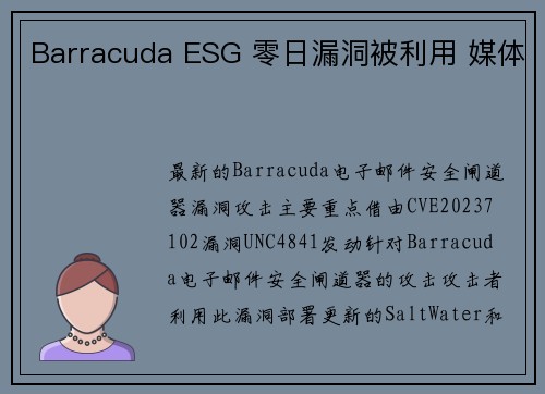 Barracuda ESG 零日漏洞被利用 媒体